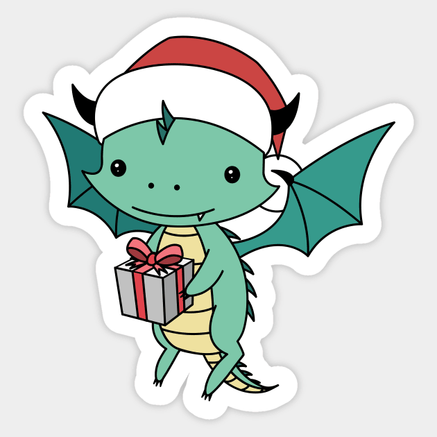 Christmas dragon Sticker by Laura_Nagel